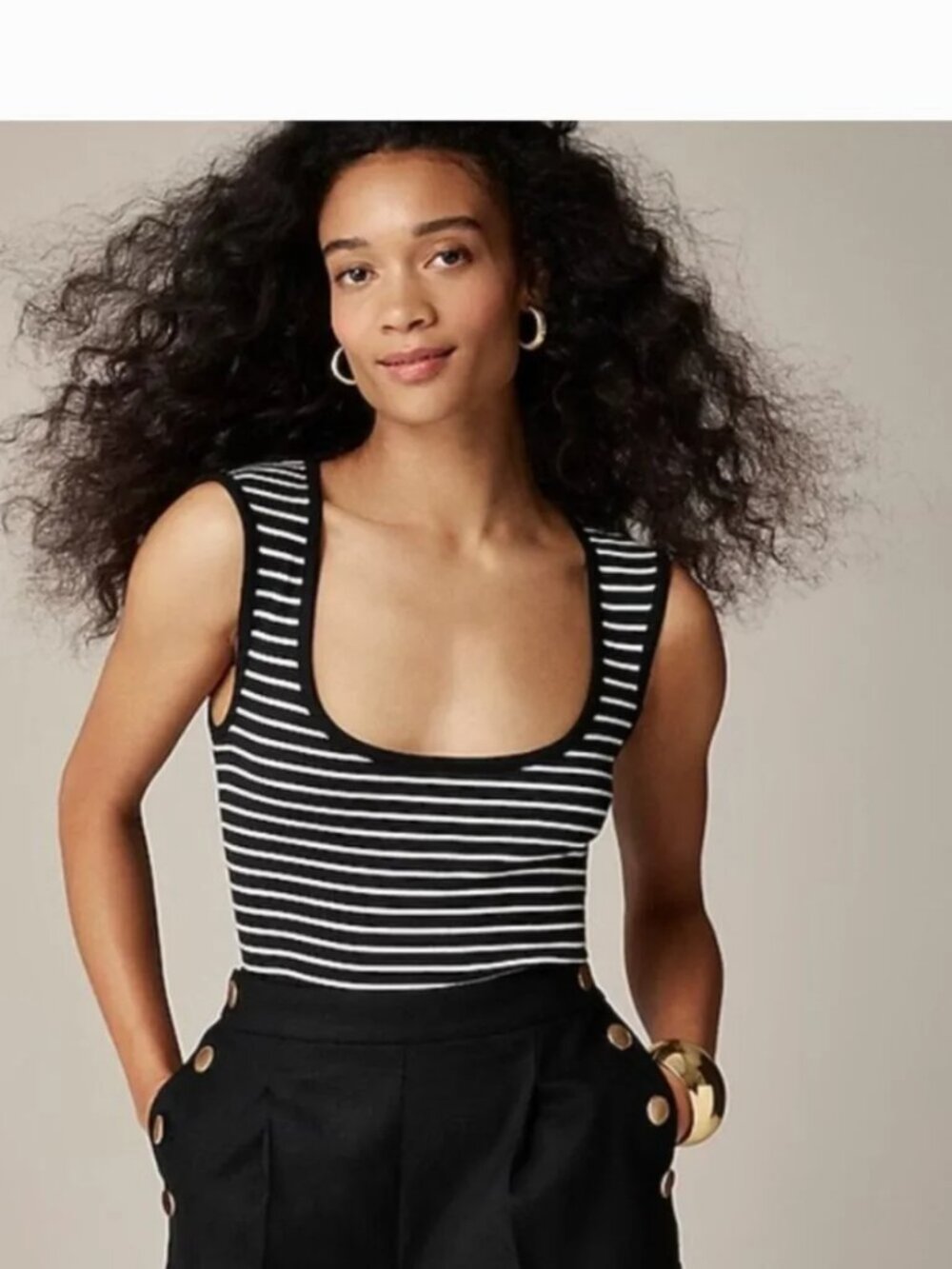 NWT J. Crew Cropped Fine Rib Scoopneck Tank Top